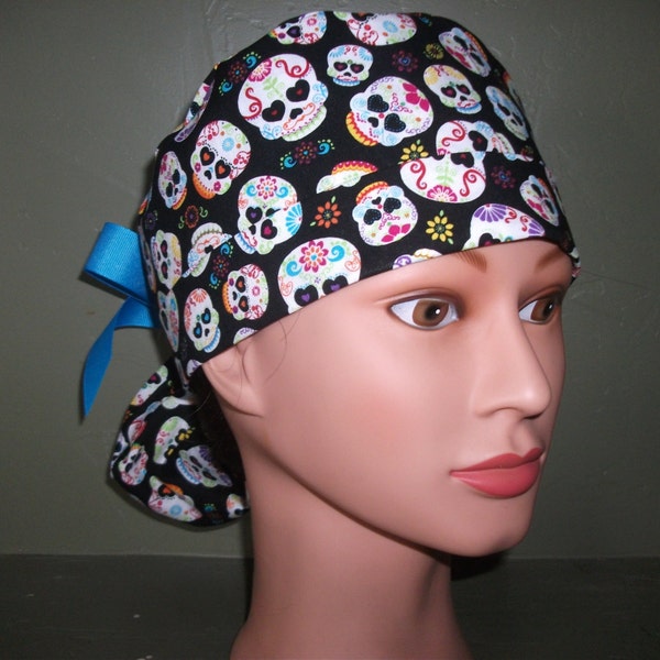 Ponytail scrub cap
