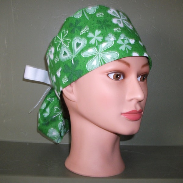 St. patricks ponytail scrub cap