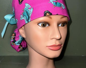 Ponytail scrub cap