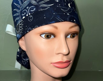 Ponytail scrub cap