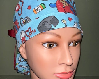 Ponytail scrub cap