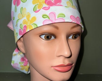 Ponytail scrub cap