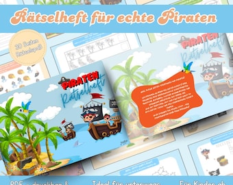 Livre de jeux pour enfants, coloriages, jeux de recherche, casse-têtes logiques, apprentissage ludique à la maison et en déplacement, téléchargement numérique, puzzles de pirates, pirates
