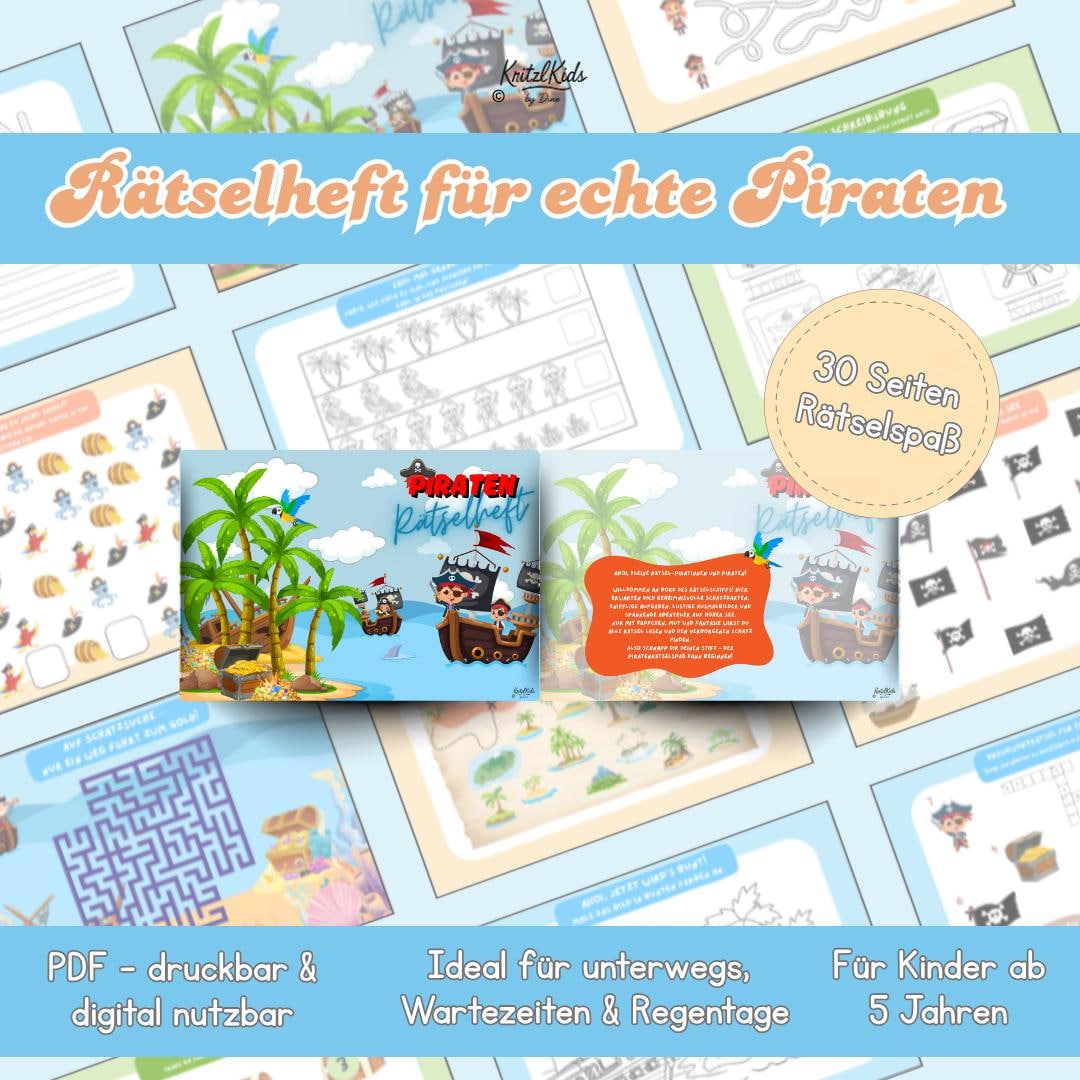 Rätselheft Für Kinder, Ausmalbilder, Suchspiele, Logikrätsel, Lernspaß