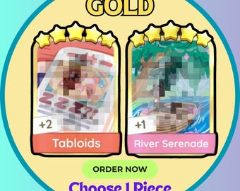 Mono Go Gold Stickers Any 1 Piece - April 1st (Tabloids Set 121 or River Serenade Set 22)