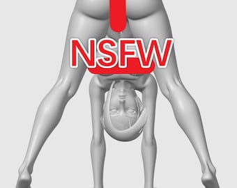 Nude Girl Sexy Pose STL File: Bending over NSFW(with base and without base)