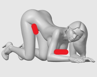 Nude Female Figure Study| Poise Series 4 I Female Crawling Pose | High Detail STL