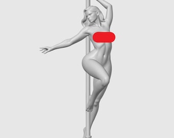 Pole Dance | Nude Female Figure| Elegant Artistic Sculpture | NSFW