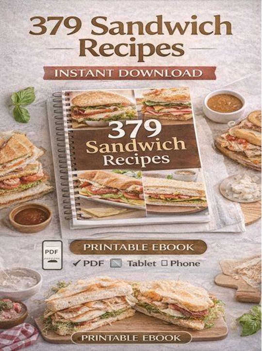 379 Sandwich Recipes Cookbook + Free Bonus Jewish Cookery Ebook - Etsy