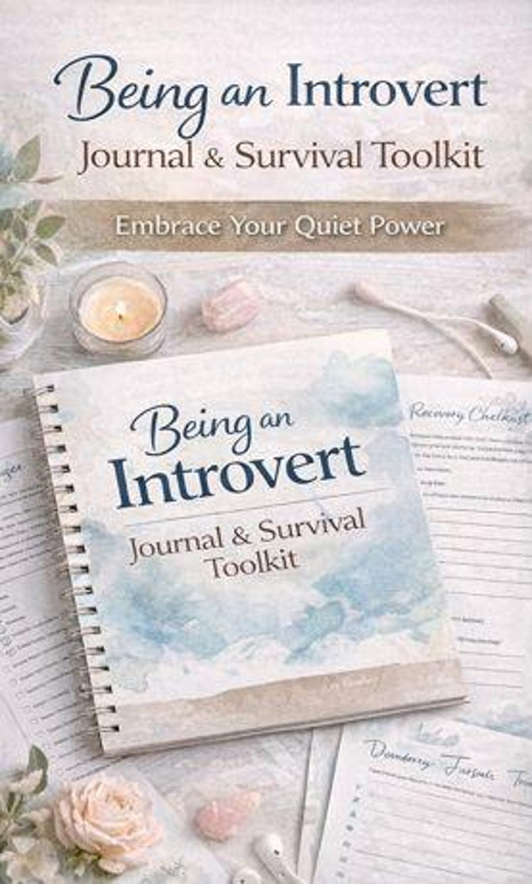 Introvert Journal Printable | Quiet Strength Wellness Workbook | Social ...