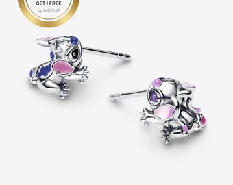 Pendientes de botón Stitch & Angel, el mejor regalo, estilo Pandora.
