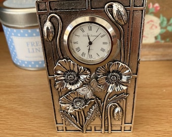 New Silver Sir William & Smith ESTD 1868 Mantel Clock. From Base