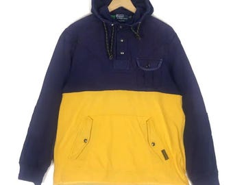 Sudadera con capucha bicolor vintage de Polo by Ralph Lauren