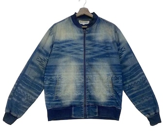 Marca japonesa Blue Story Street Fashion Native Soft Denim Bomber Style