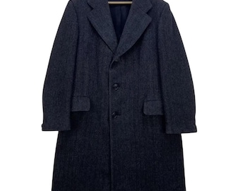 Holt Renfrew Pure Virgin Wool Herringbone Overcoat