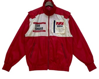 Vintage 90s Team Yamaha Racing Sports Biker Motorcycle Nylon Jacket