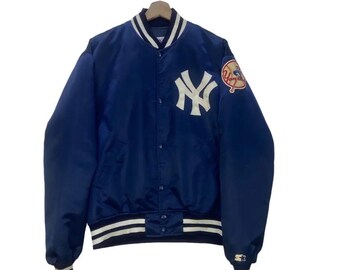 Vintage 90s New York Yankees Quilted Lined Starter Varsity Jacket