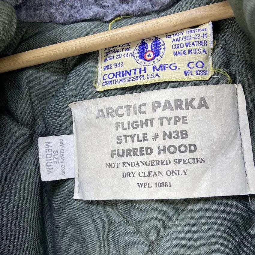 Vintage Corinth Mfg Made in USA Military Uniform Arctic Parka