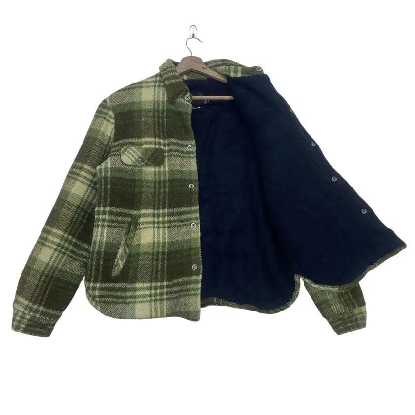 Vintage 70s Towncraft Penneys Plaid Tartan Sherpa Wool Jacket - Etsy