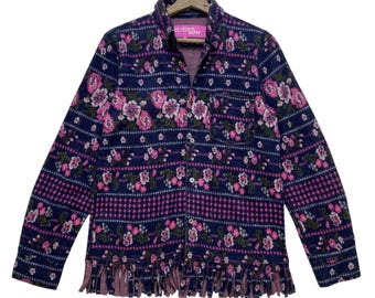 AD2003 Junya Watanabe Man Comme des Garçons Floral Flower Fleece Shirt Button Down