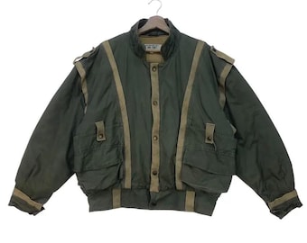 Vintage Dog Fight Issey Miyake Inspired Parachute Survivor Loose Bomber Style Jacket