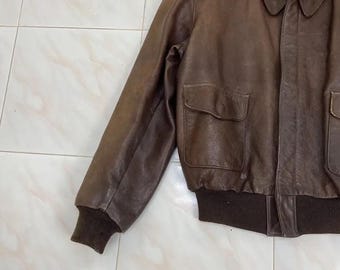 Vintage Type A-2 San Francisco Aviation Made in USA Sun Faded
