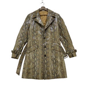 Tornado Mart Python Long Coat Pig Skin