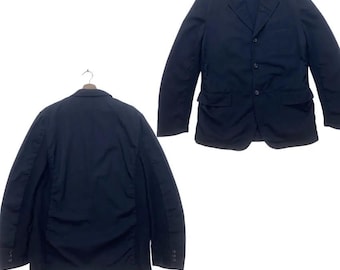 Rare AD2002 tweekleurige wollen blazer Comme des Garçons
