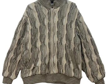 Giacca in maglia ispirata a Coogi del marchio giapponese Opera Uomo