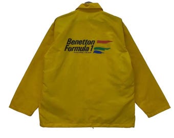 Vintage Benetton Formula 1 Racing Team Coach Jacket