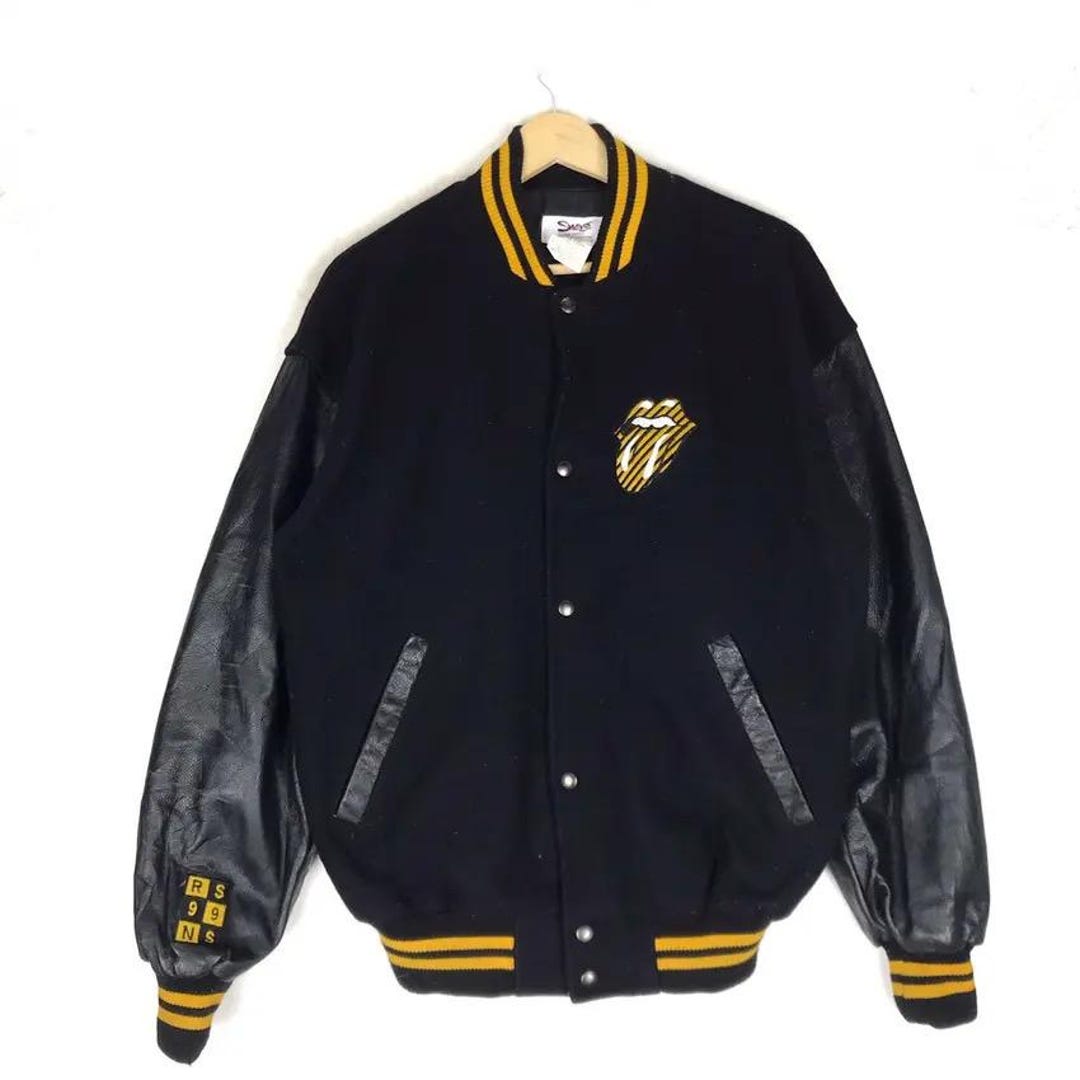 Vintage the Rolling Stones No Security Tour 99 Leather Varsity