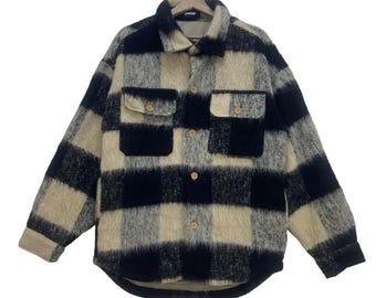 Dope Japanse merkopening zware mohairwollen jas