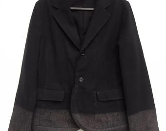 Giacca-cappotto bicolore in lana Plantation by Issey Miyake