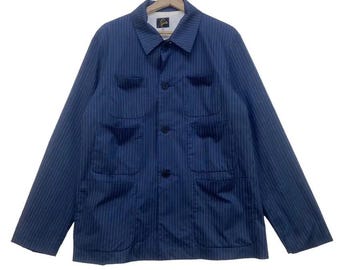 Chaqueta de poliéster con múltiples bolsillos y rayas de Nepenthes de Rare Needles