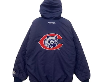 Giacca bomber con cappuccio in stile vintage Starter NFL Chicago Bears