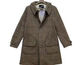 Harrris Tweed X Beamsboy Pure Wool Handwoven Jacket Coat