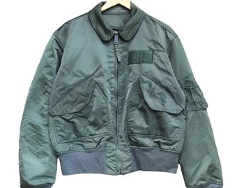 Vintage Alpha Industries Made in USA Type CWU-45 Flight Bomber Jacket