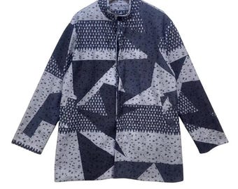 Abrigo largo abstracto Balmacaan de la marca japonesa