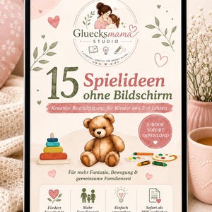 Spielideen Kinder 2–6 Jahre – Beschäftigung ohne Bildschirm – 15 Montessori inspirierte Ideen – E-Book PDF Sofortdownload