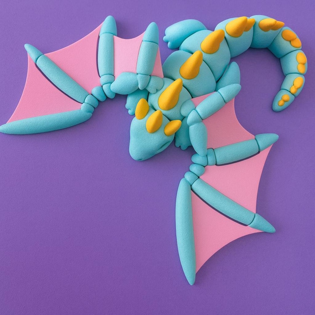 Flexi Baby Dragon STL | Articulated Cute Dragon Toy | Printable Flexi ...