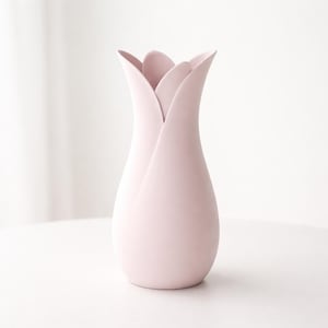 STL Vase tulipe | Vase à fleurs minimaliste moderne impression 3D | Vase incurvé élégant | Décoration d'intérieur scandinave 3D