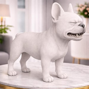 French Bulldog STL | 3D Printable Frenchie Dog Model |  Bulldog Figurine Design