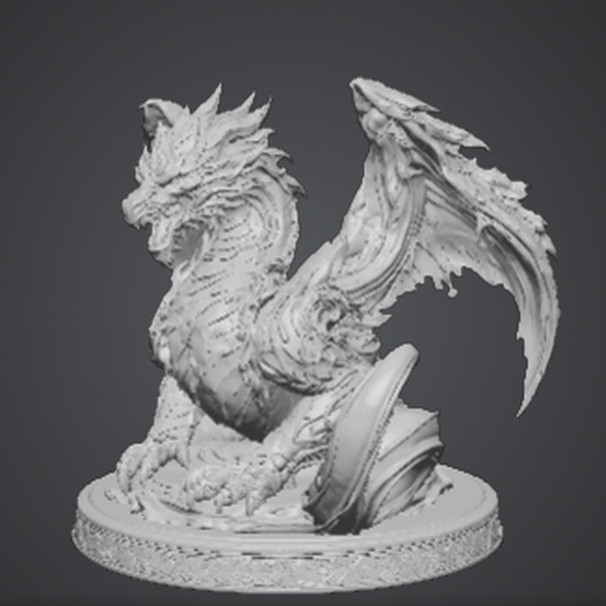 Royal Dragon STL File | Highly Detailed Fantasy Dragon 3D Model ...