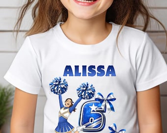 Personalized Cheerleader Shirt Toddler Youth  Apparel Cheer Gifts Custom Name Number