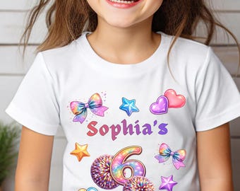 Personalized Cheer Birthday Girl Shirt Custom Name Cheerleader Birthday Outfit Gift for Girls