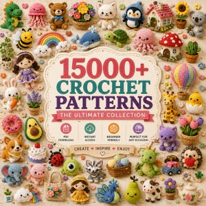 15000+ Amigurumi Crochet Patterns Bundle | Beginner Friendly Plushie Designs (PDF Download)