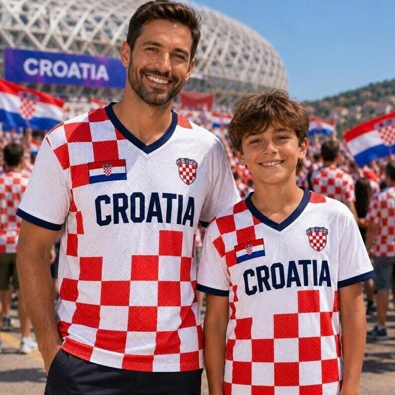 Croatia Soccer Crop Top Jersey Custom Name Number Football Shirt Croat Pride Game Day Outfit Women Festival Clothing Blokette Aesthetic image 1