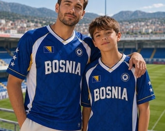 Custom Bosnia Soccer Crop Top Jersey Personalized Name Number Football Shirt Bosnian Game Day Outfit Women Festival Clothing Blokette Style