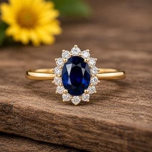 Vintage sapphire and diamond ring - Etsy 日本