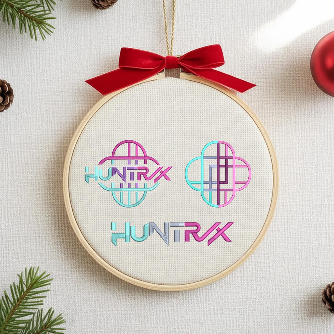Huntrix Patch Huntrix Logo Set Embroidery Design, Modern Futuristic Machine ...
